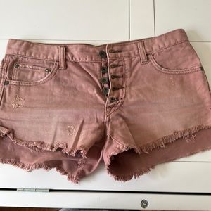 Free People Dusty Pink Shorts